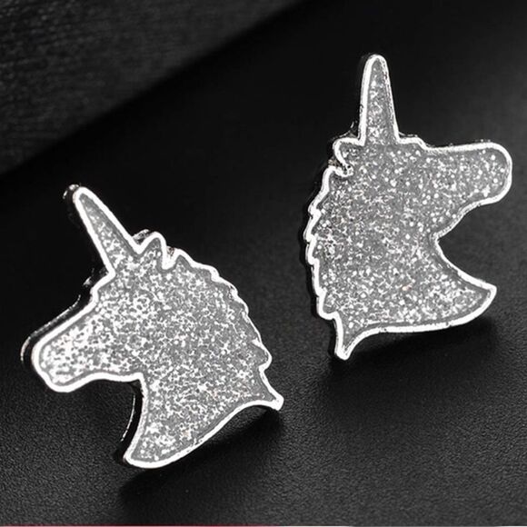 (H3) Sparkly Unicorn Earrings - Picture 1 of 4